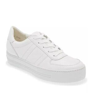 $500 Paul Green Unity Platform Sneaker white leather lace up 9.5 US (TE2)